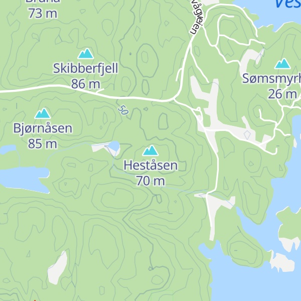 Map of Heståsen