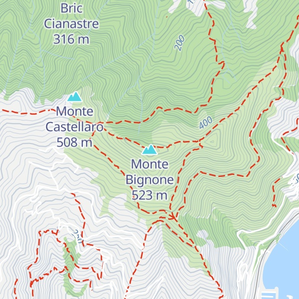 Map of Monte Bignone