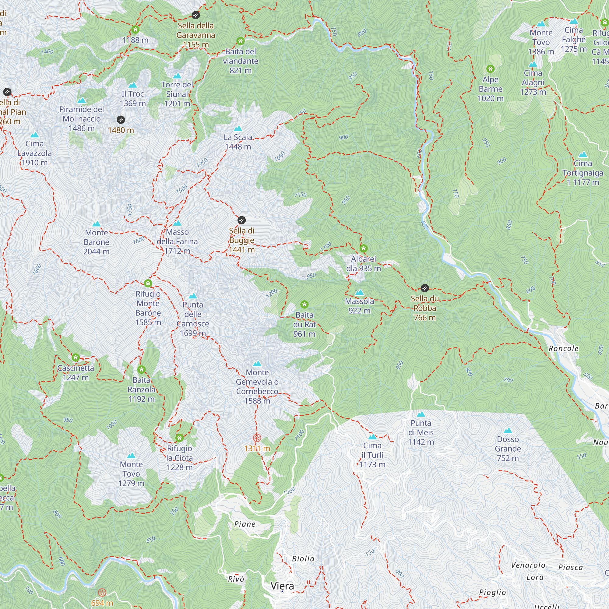 Baita du Rat map