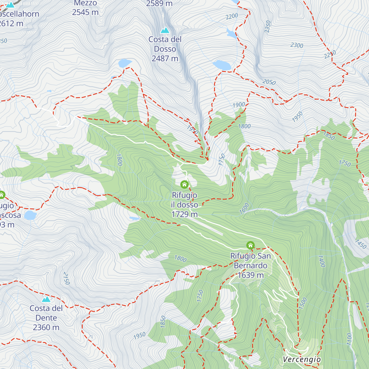 Rifugio il dosso map
