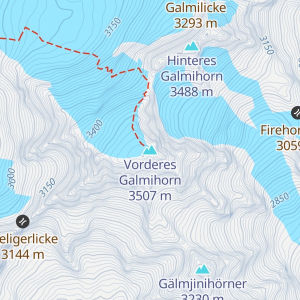 Map of Vorderes Galmihorn