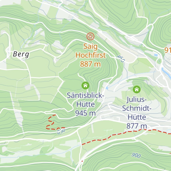 Map of Säntisblick-Hütte