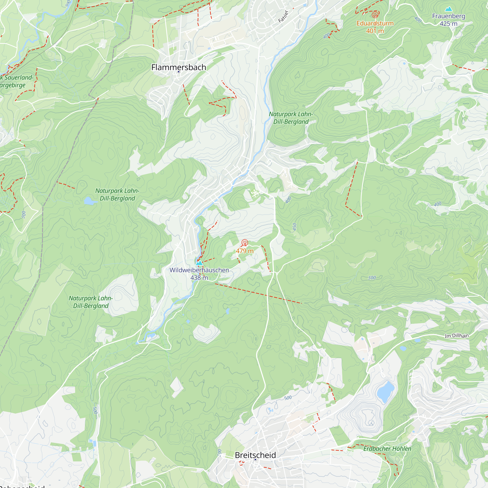 Blockhütte Langenaubach map