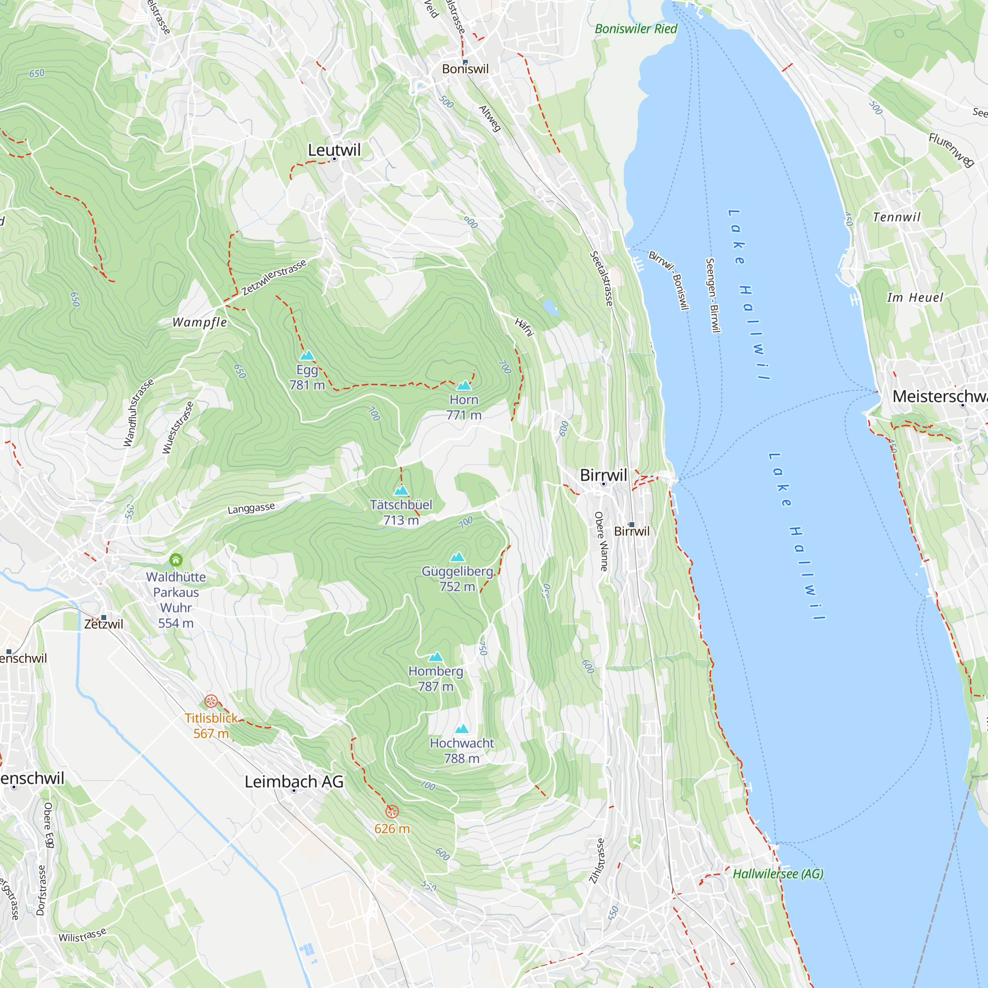 Waldhütte Birrwil map