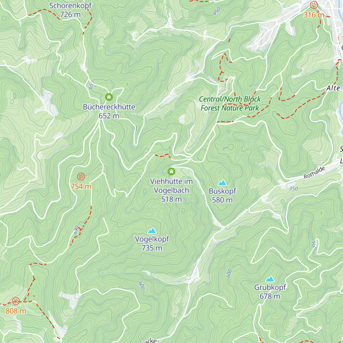 Viehhütte im Vogelbach map