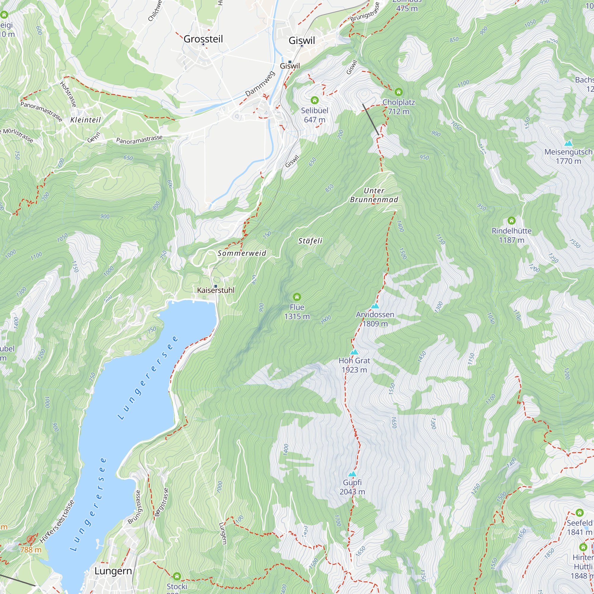 Flüe map