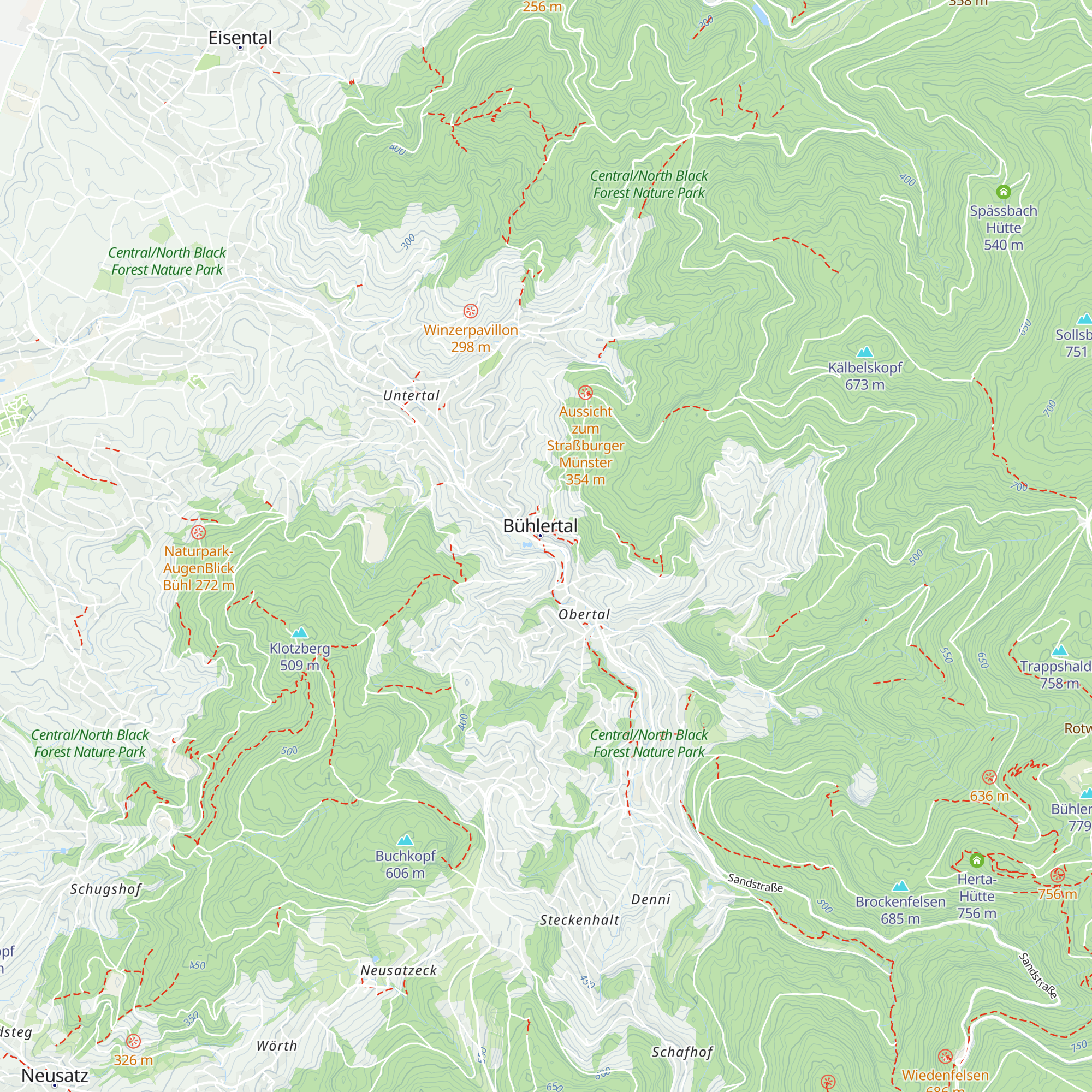 Tourist-Information Bühlertal map