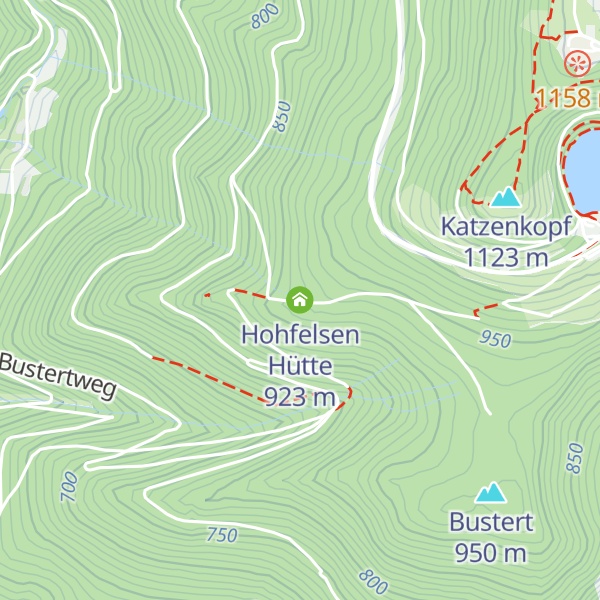 Map of Hohfelsen Hütte