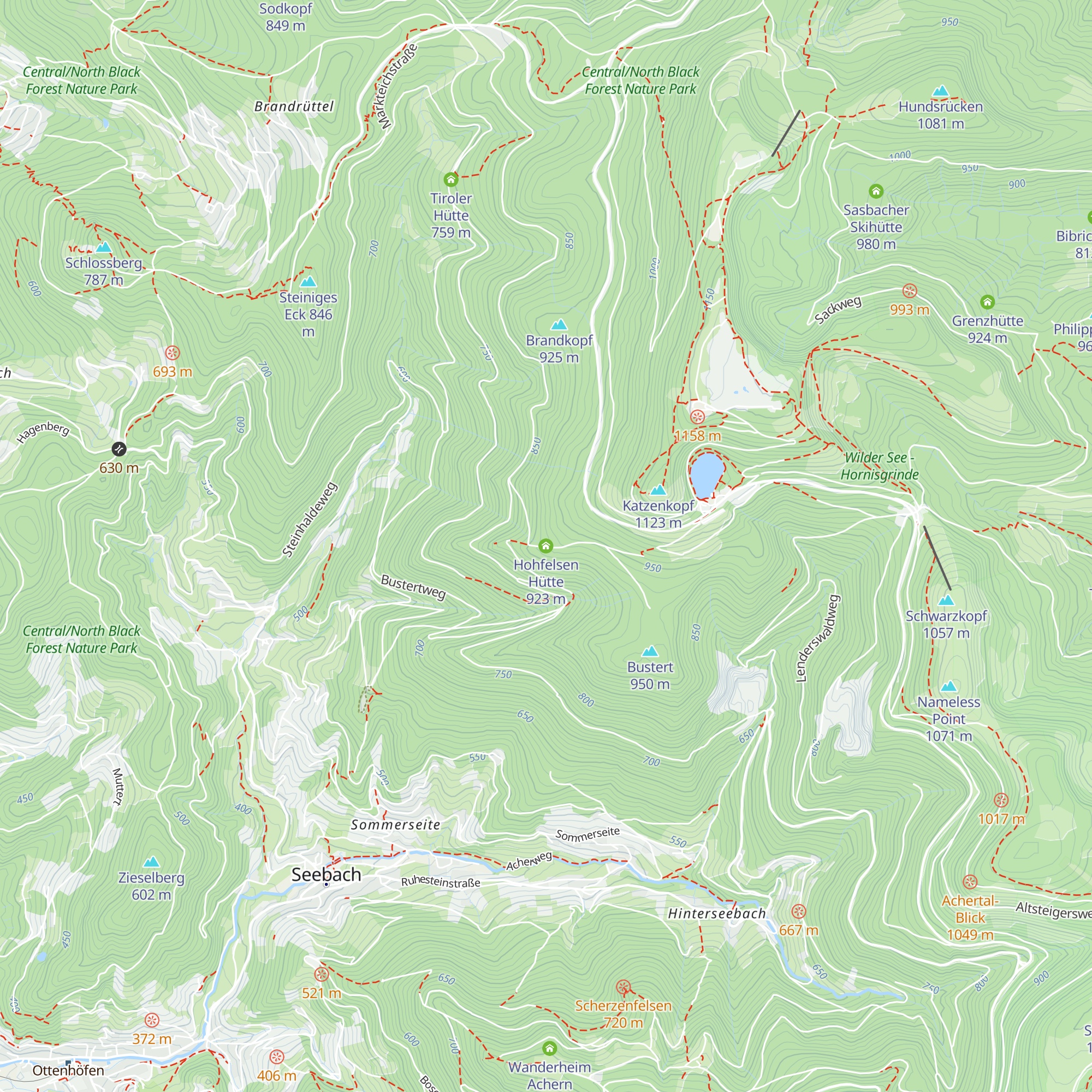 Hohfelsen Hütte map