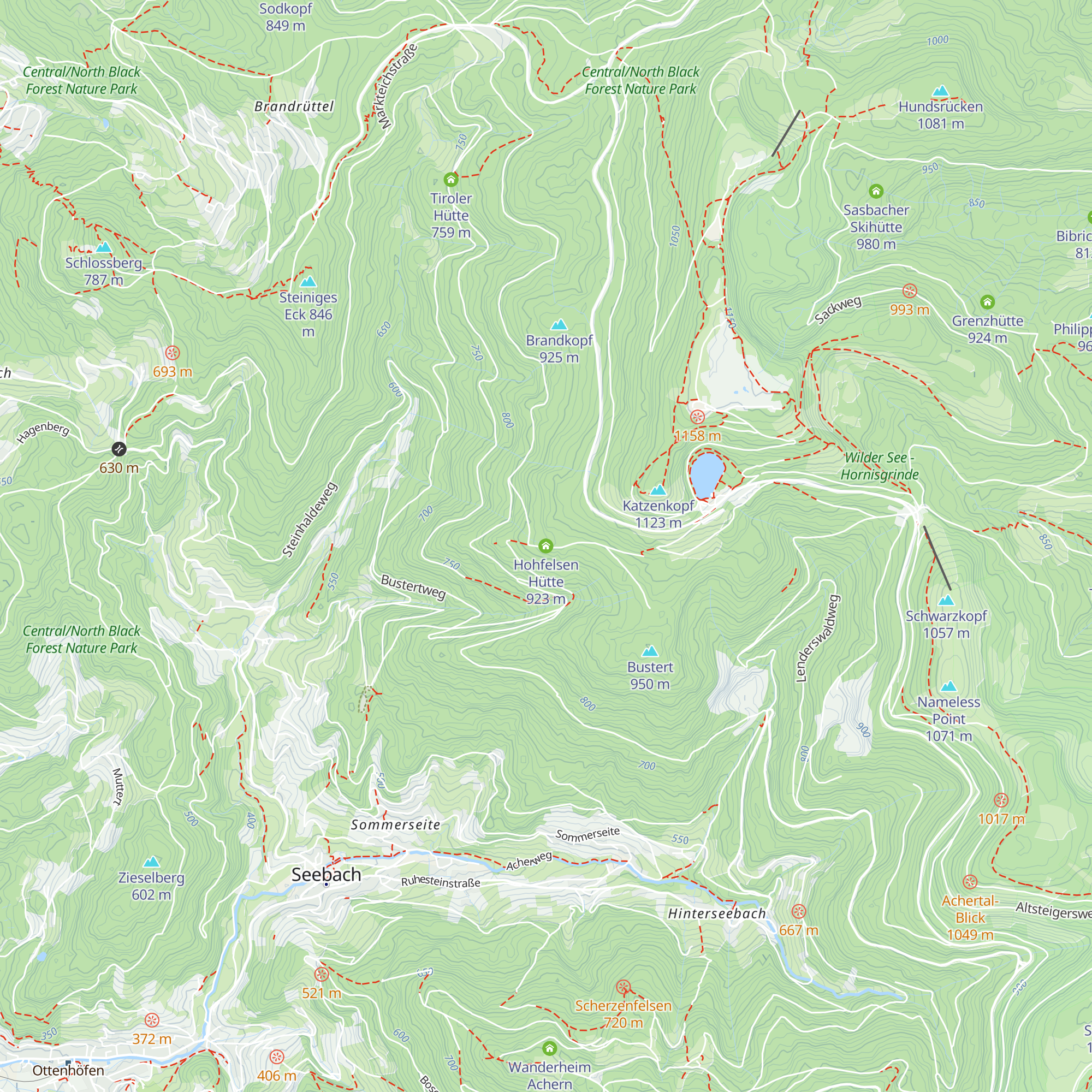 Hohfelsen Hütte map