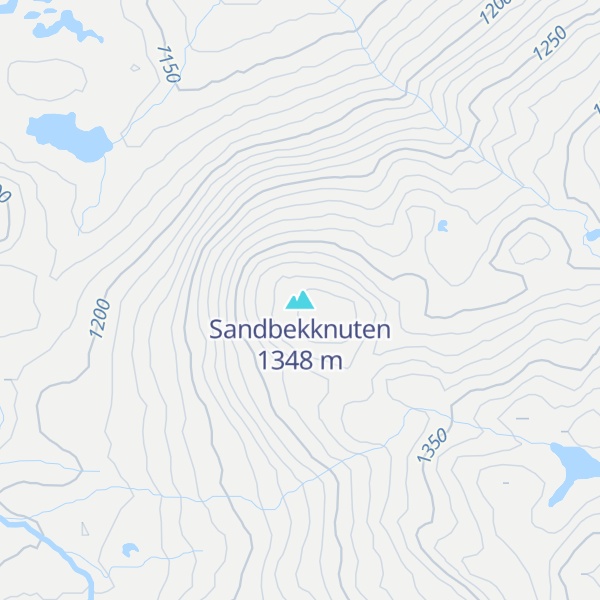 Map of Sandbekknuten