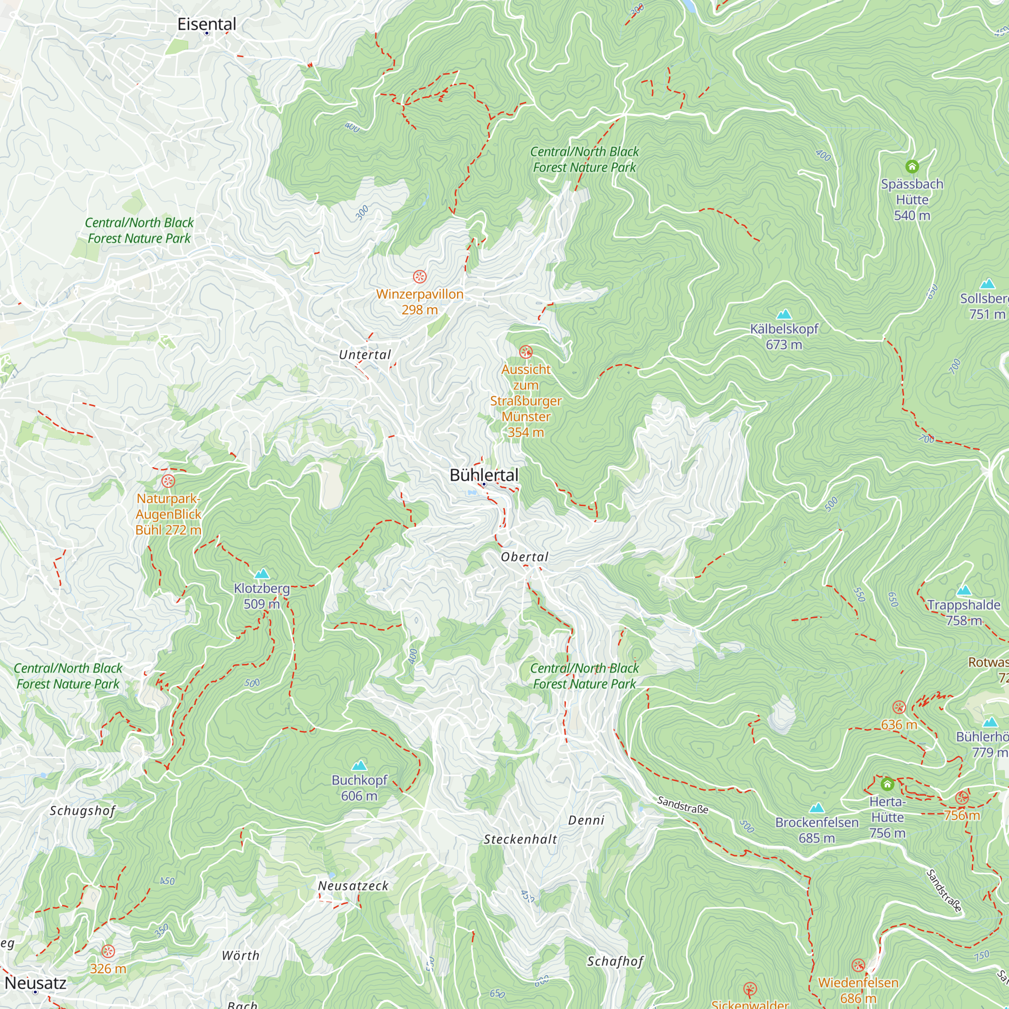 Naturpark Schwarzwald Mitte/Nord map