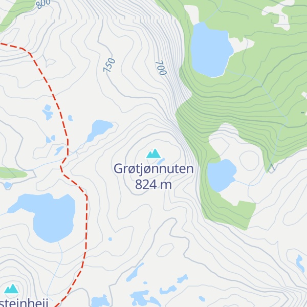 Map of Grøtjønnuten