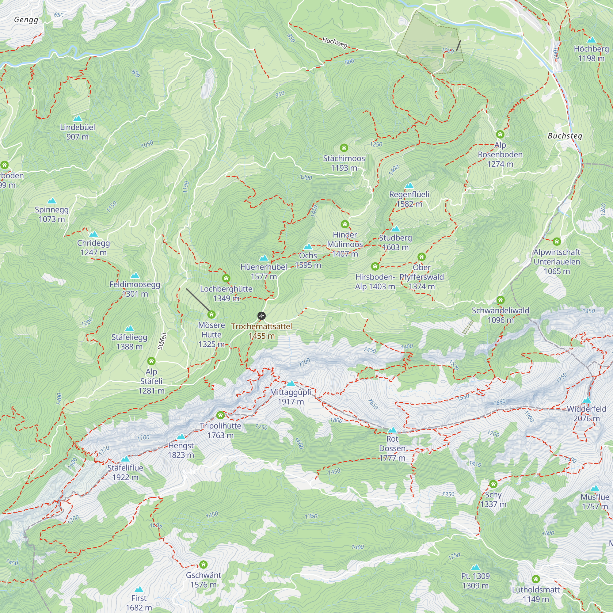 Alp Trockenmatt map
