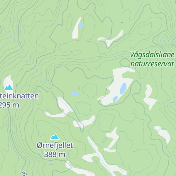 Map of Vågsdalsheia