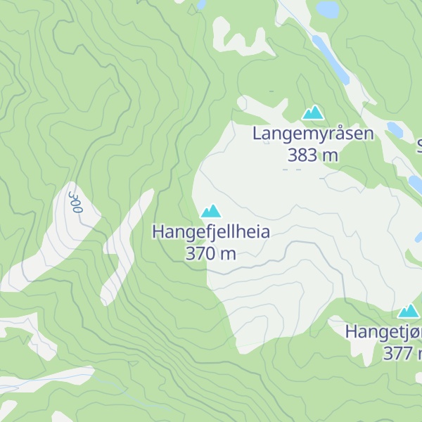 Map of Hangefjellheia