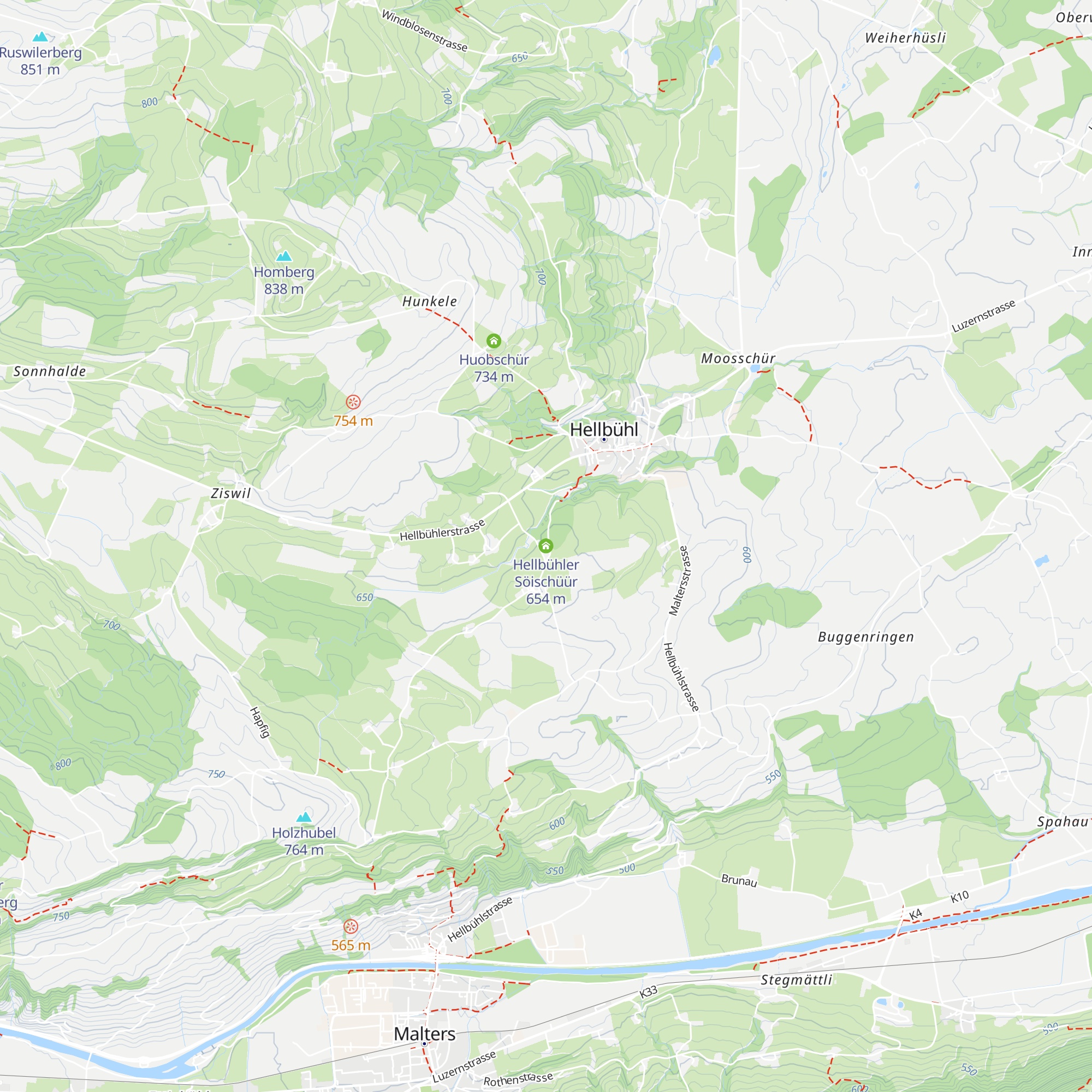 Hellbühler Söischüür map