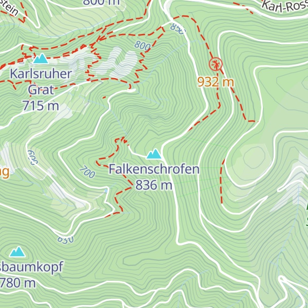 Map of Falkenschrofen