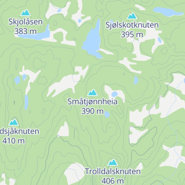 Map of Småtjønnheia