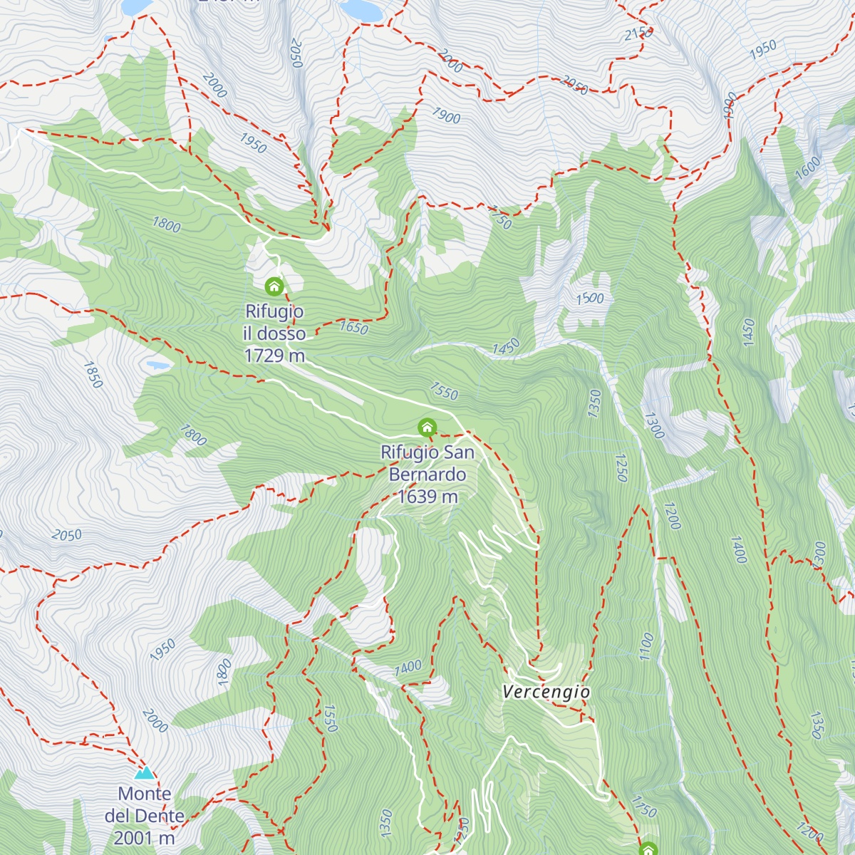 Rifugio San Bernardo map