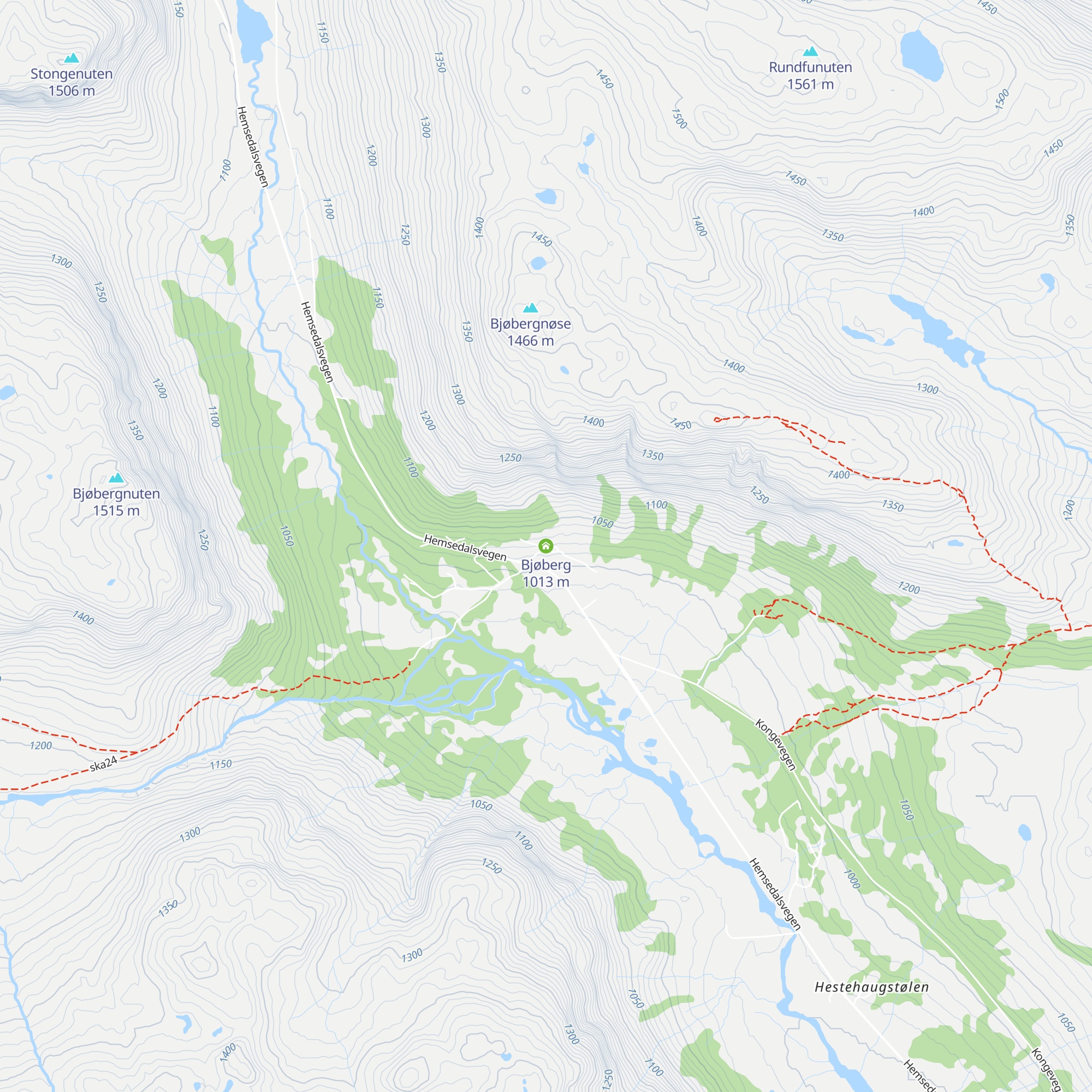 Bjøberg map