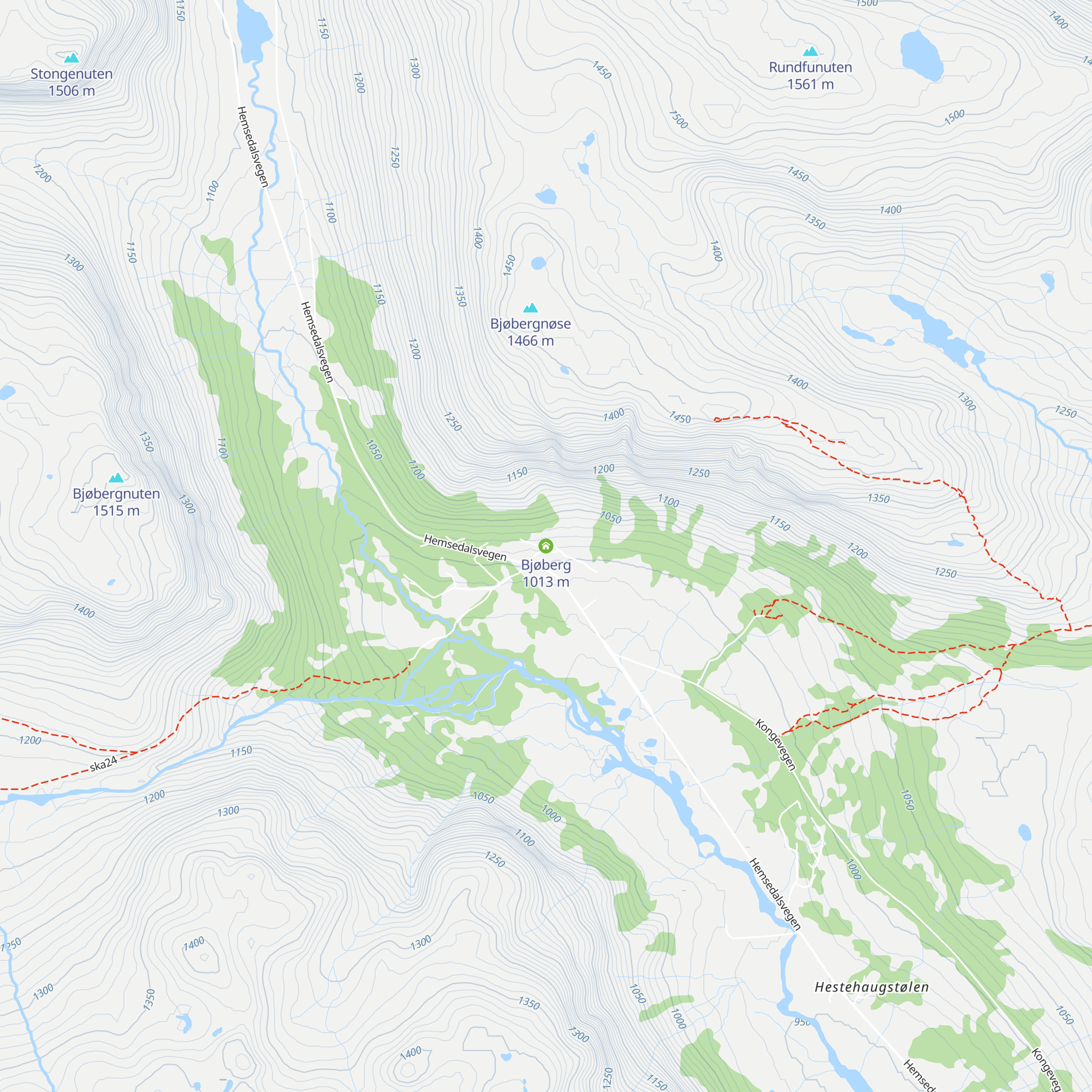 Bjøberg map