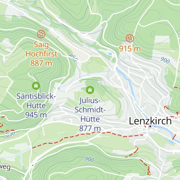 Map of Julius-Schmidt-Hütte