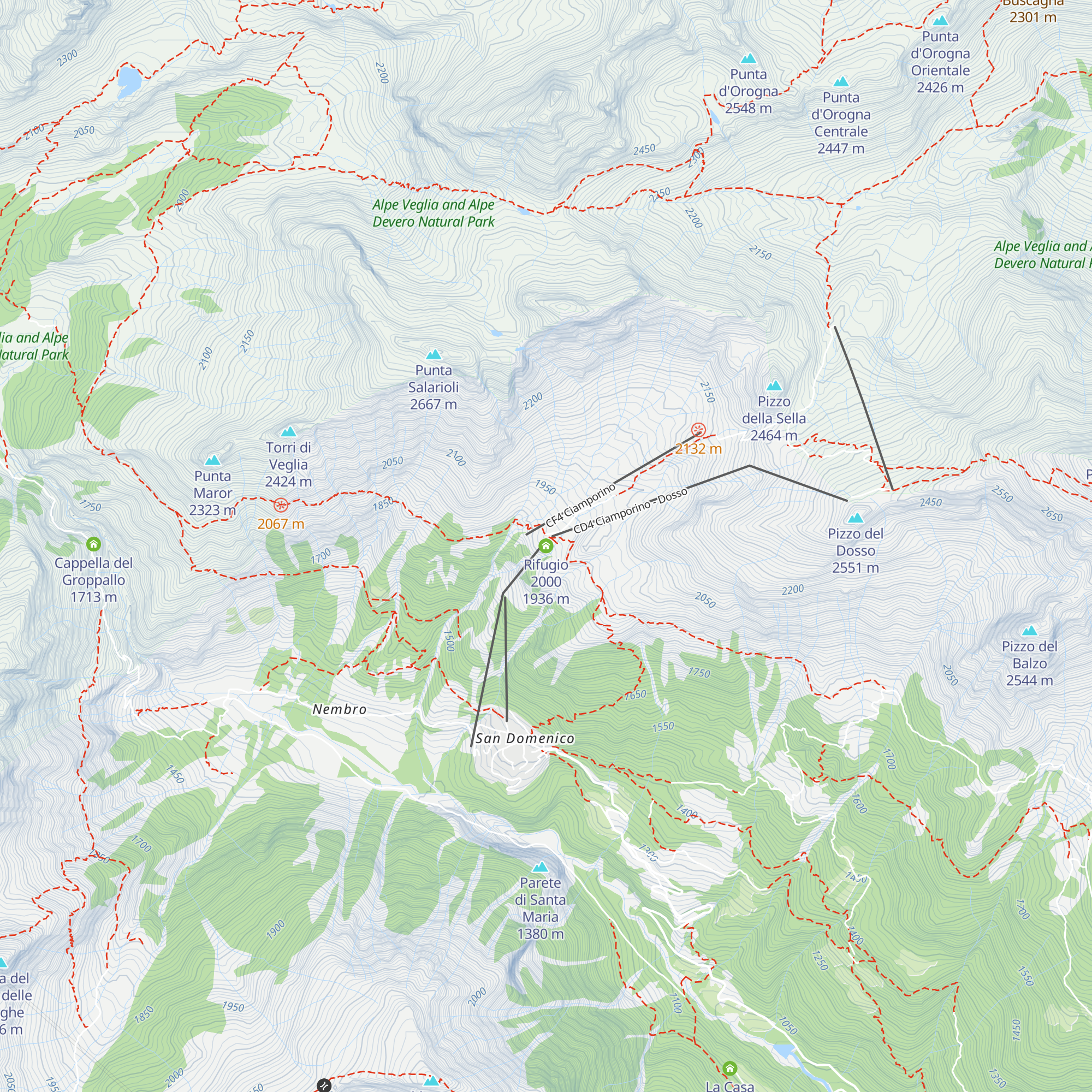 Rifugio 2000 map