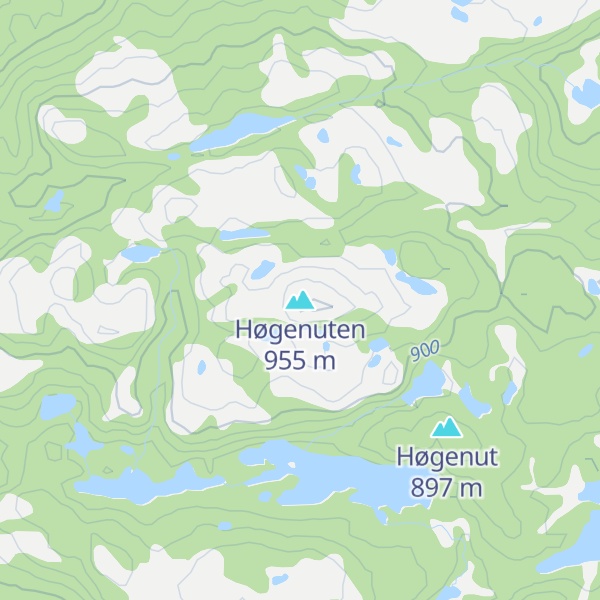 Map of Høgenuten