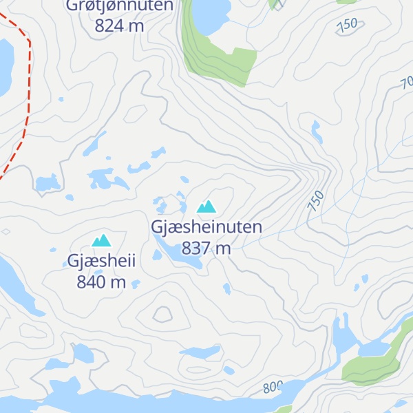 Map of Gjæsheinuten