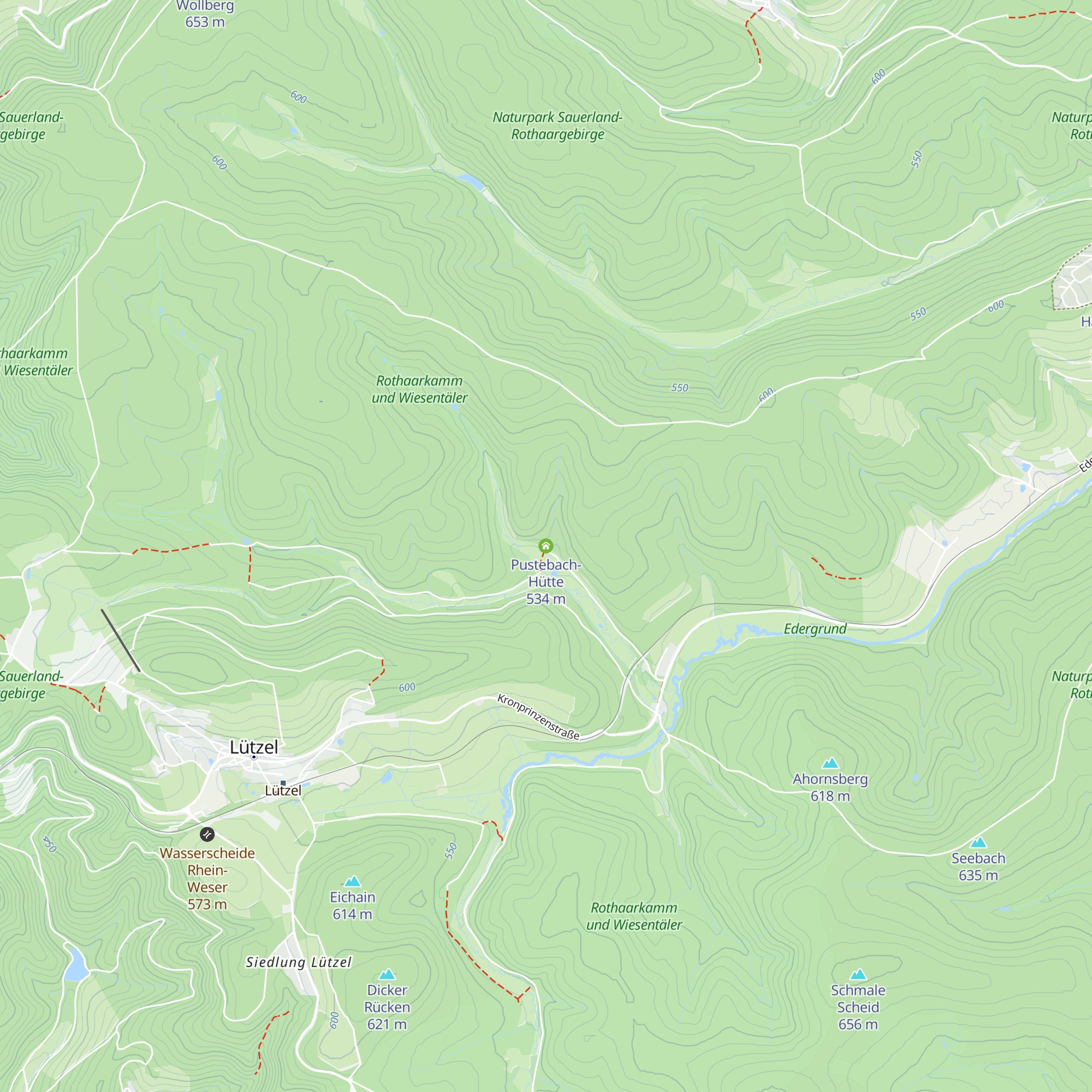 Pustebach-Hütte map