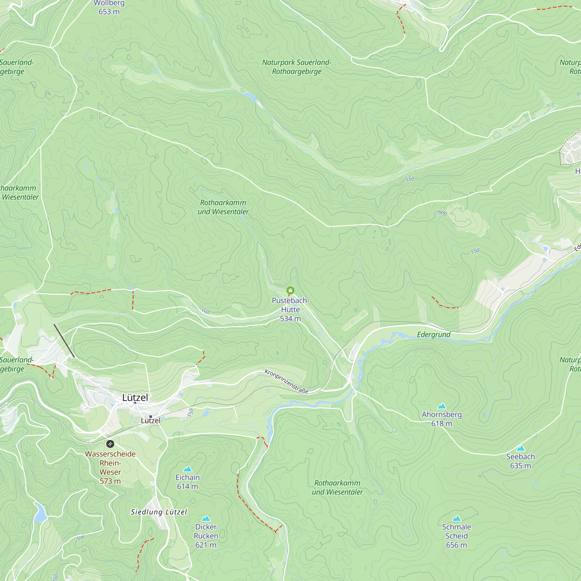 Pustebach-Hütte map