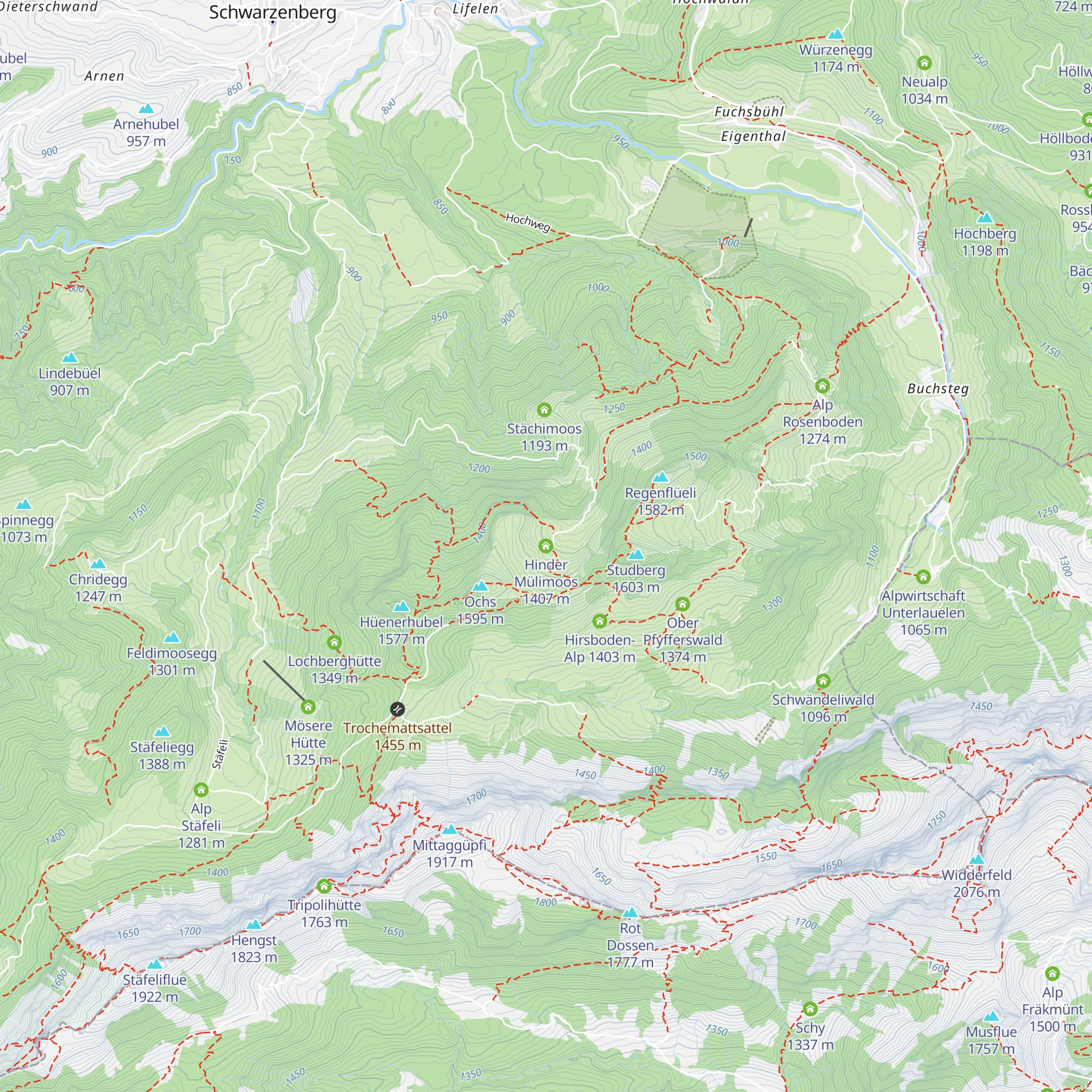 Hinder Mülimoos map