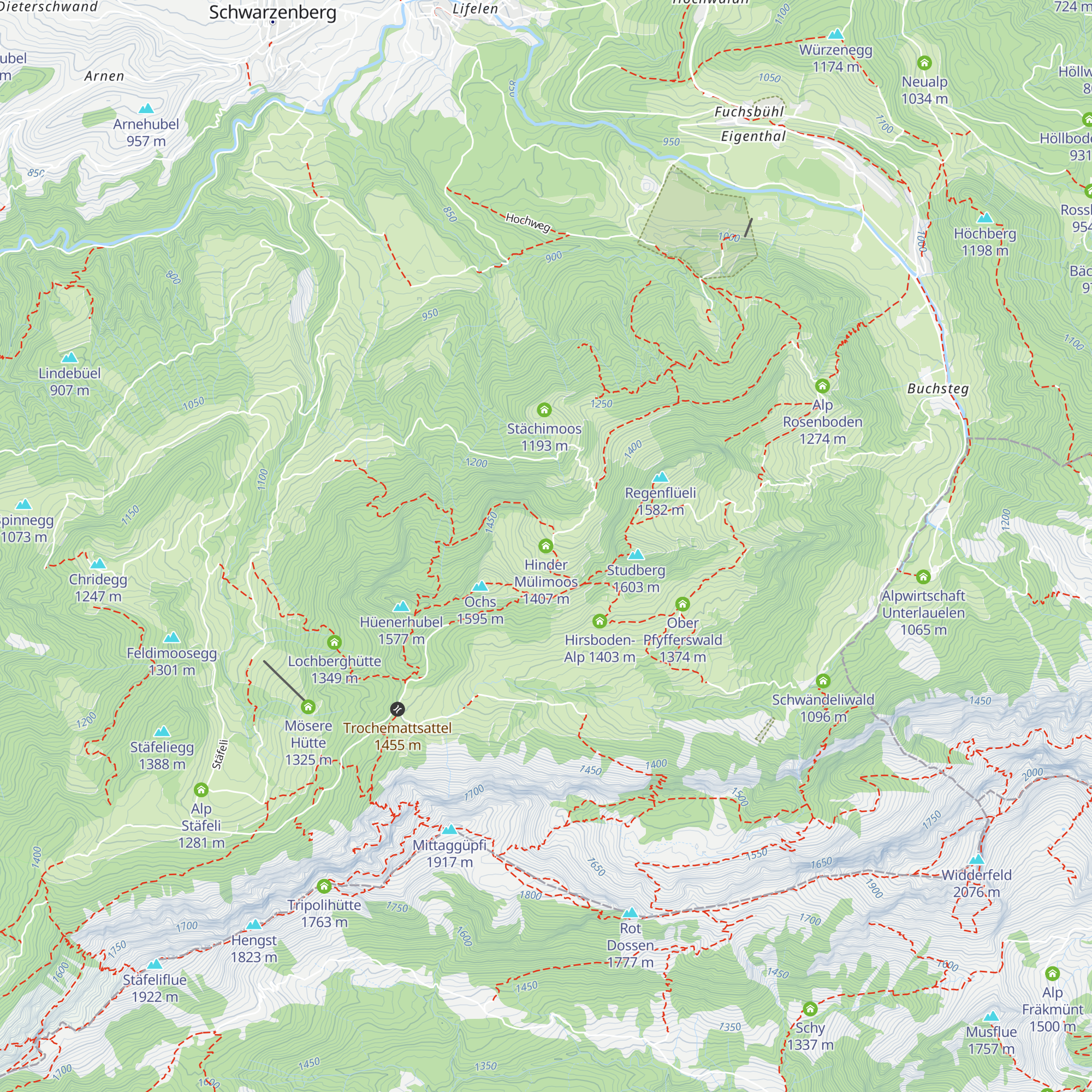 Hinder Mülimoos map
