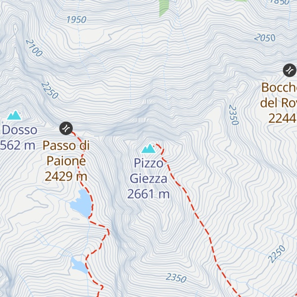 Map of Pizzo Giezza