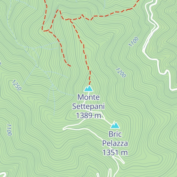 Map of Monte Settepani