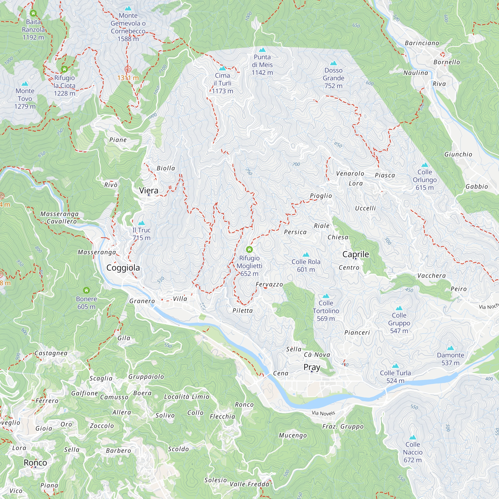 Rifugio Moglietti map