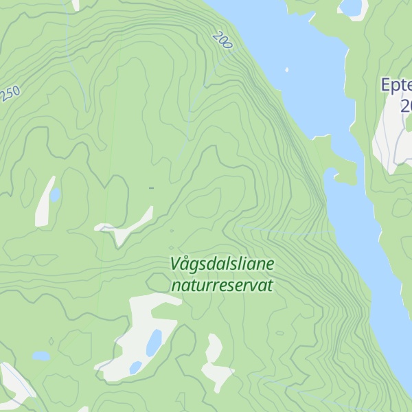 Map of Vågsdalsliane