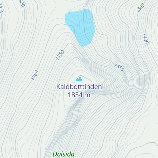 Map of Kaldbotttinden