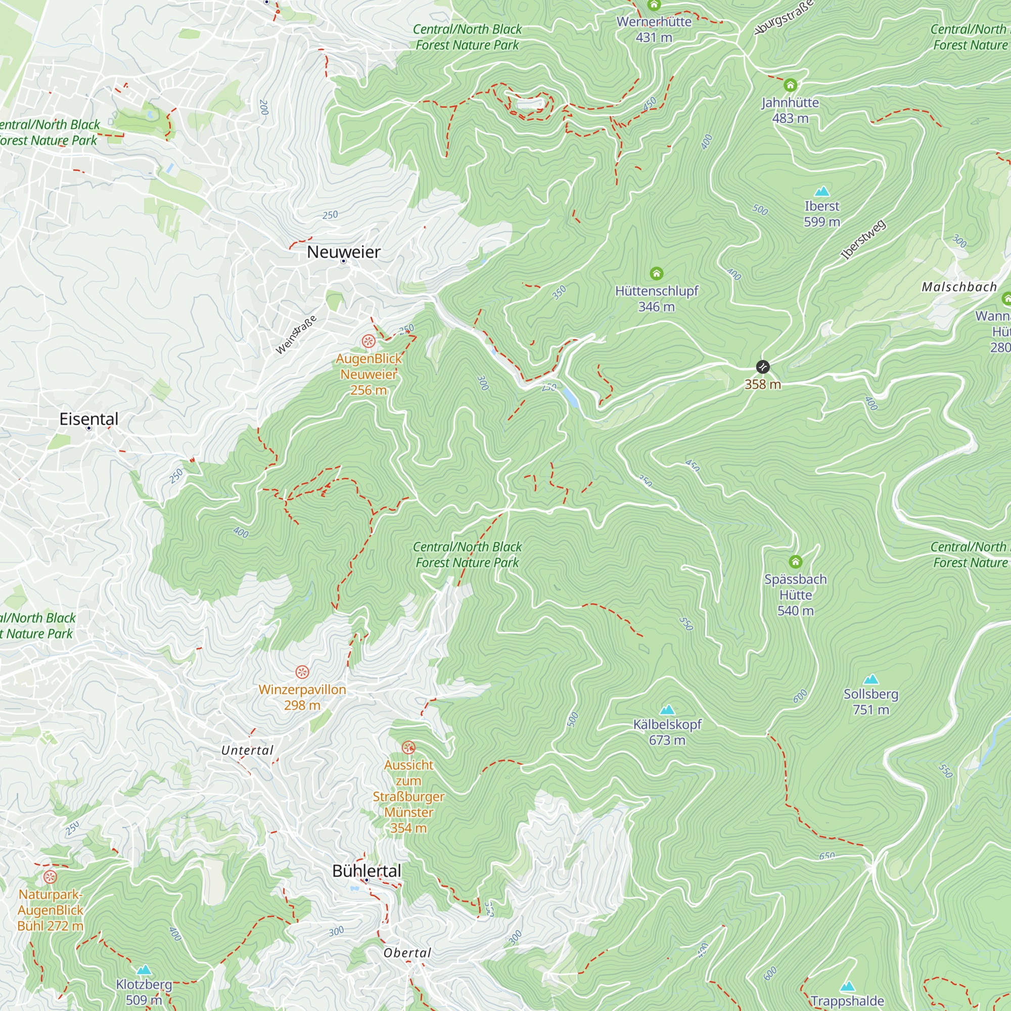 Hütte Lauftreff Bildeiche map