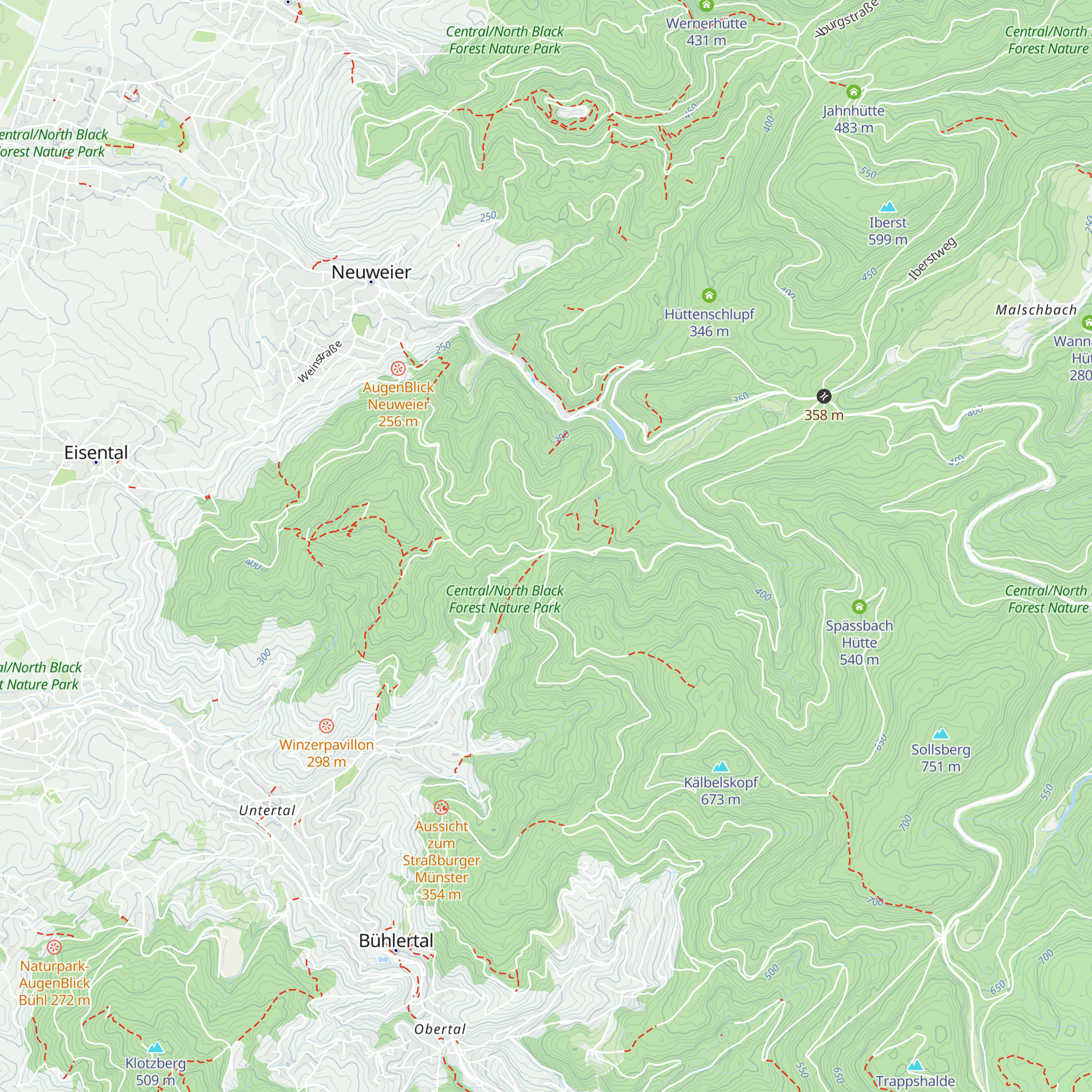 Hütte Lauftreff Bildeiche map