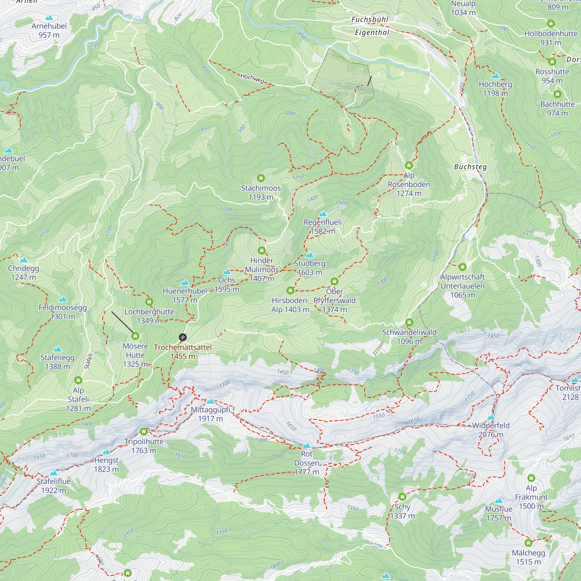 Hirsboden-Alp map