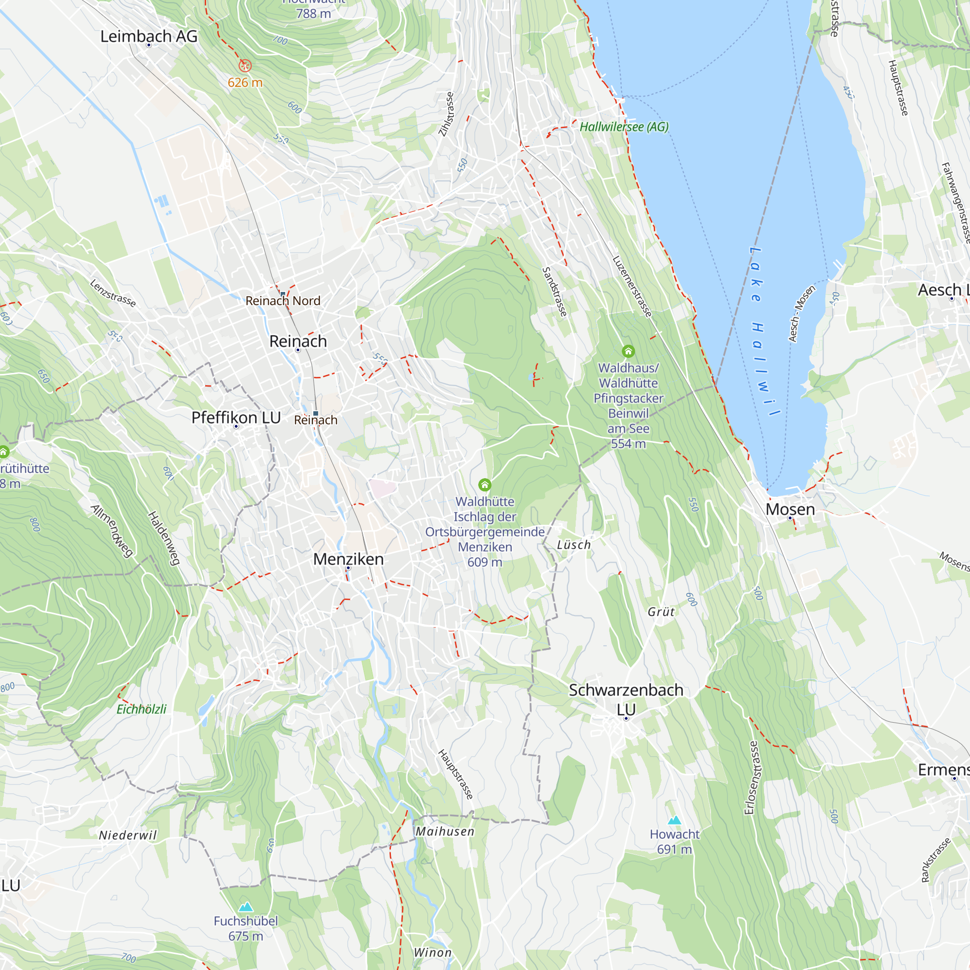 Waldhütte Ischlag der Ortsbürgergemeinde Menziken map