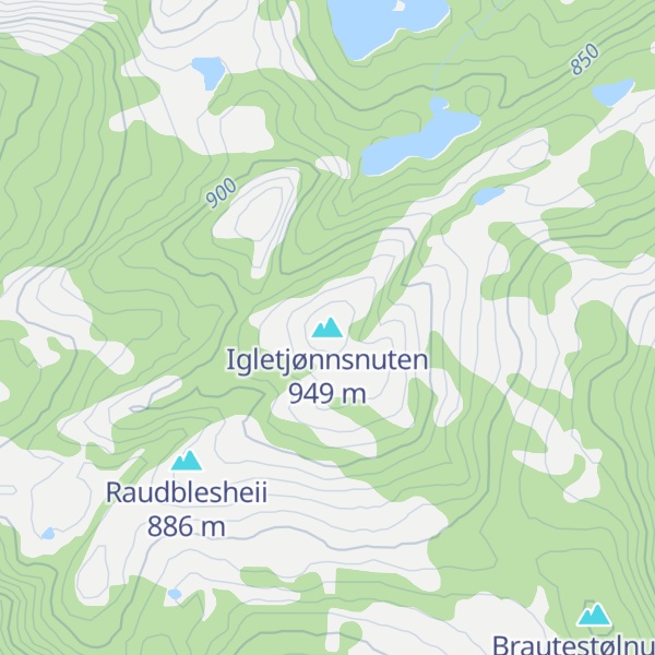 Map of Igletjønnsnuten