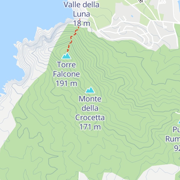 Map of Monte della Crocetta