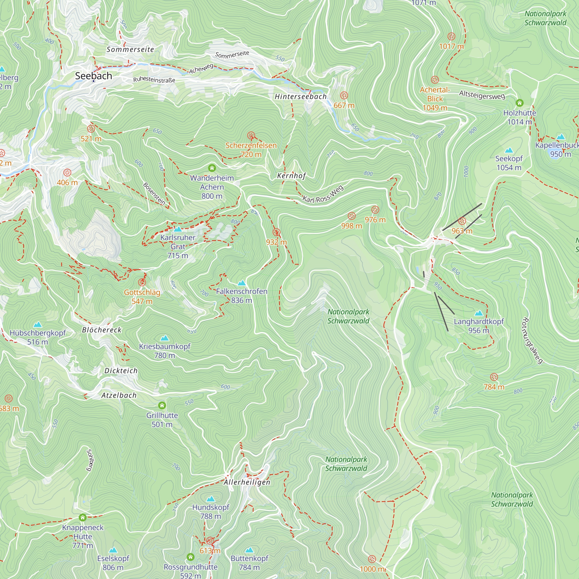 Ettlinger Hütte map