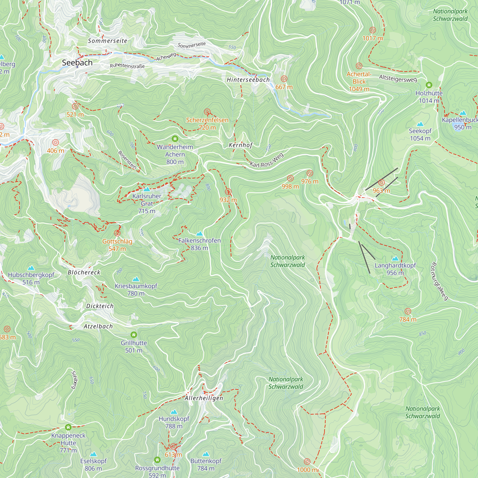 Ettlinger Hütte map
