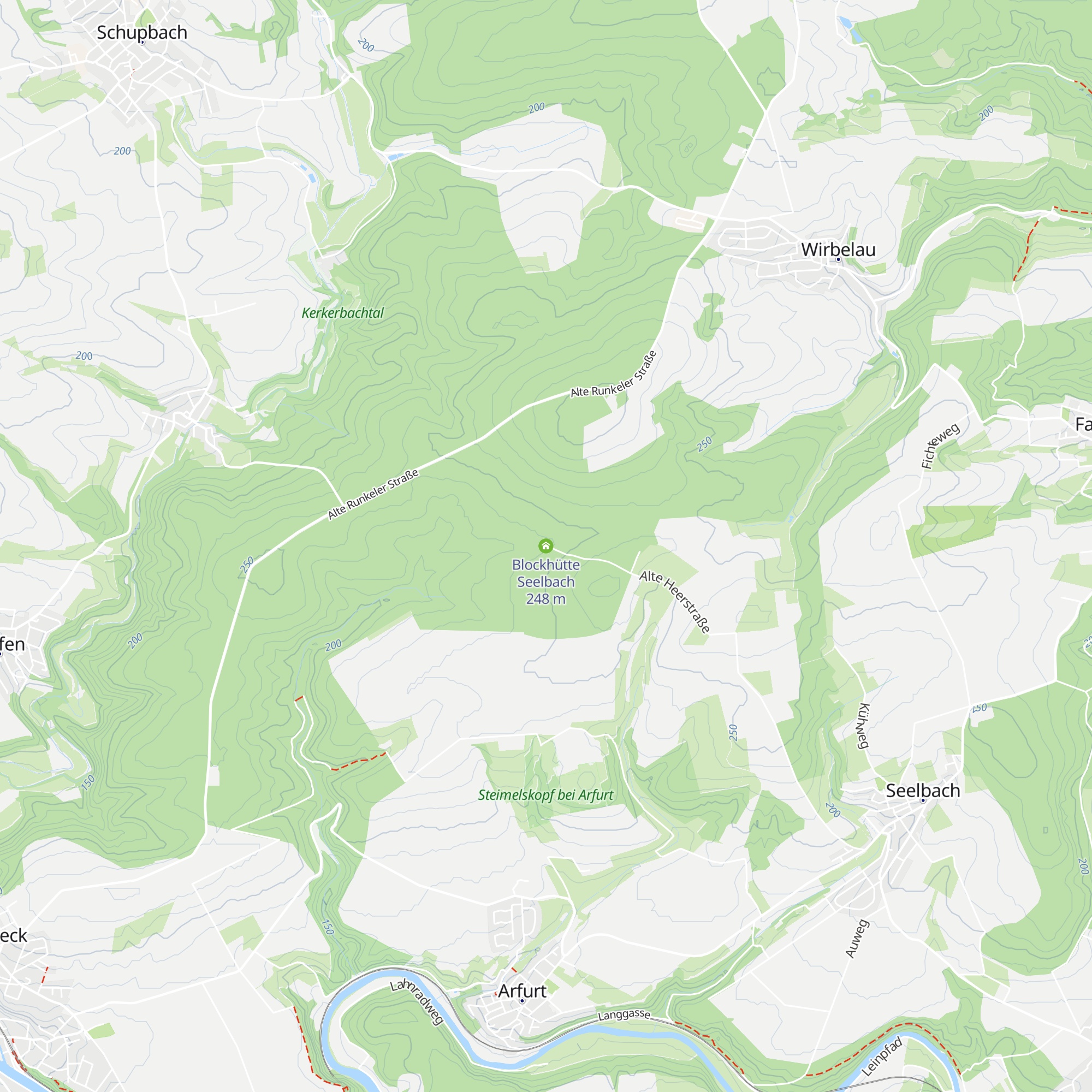 Blockhütte Seelbach map