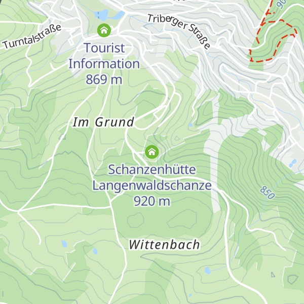 Map of Schanzenhütte Langenwaldschanze