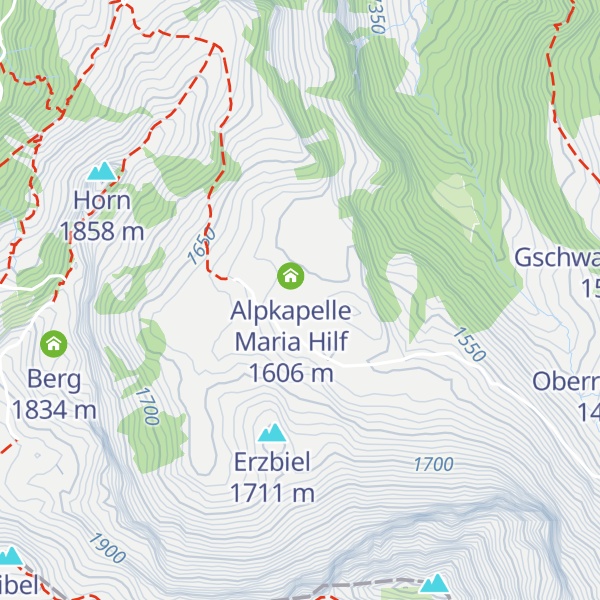 Map of Hubelhütte